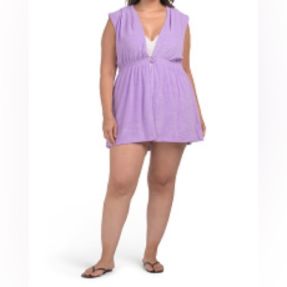 Anne Cole Women's Swim Cover-Up Size M Purple - Picture 1 of 7